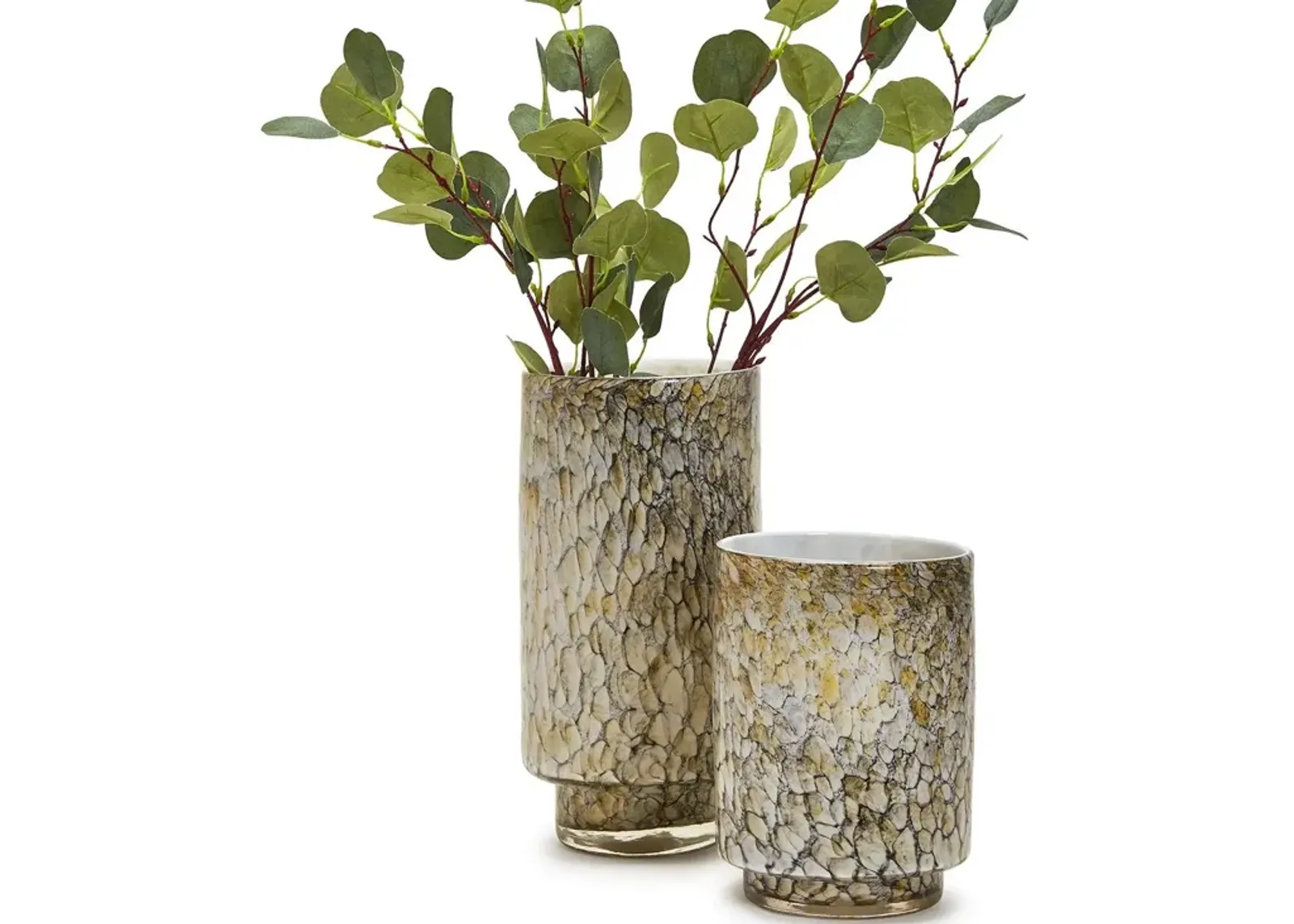 Speckled Set of 2 Candleholder/Vases