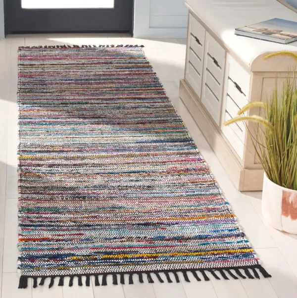 RAG RUG Hand Woven 2'-3' x 8' runner
