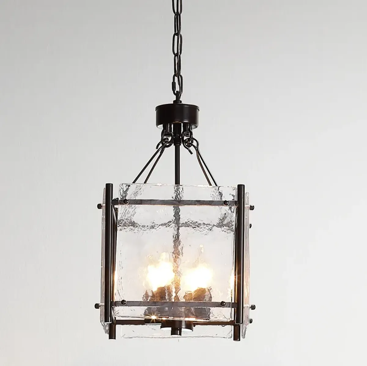 Glenn Small Square Bronze Metal Chandelier