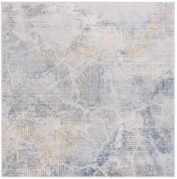 PALMA 346 Blue 6'-7' X 6'-7' Square Square Rug