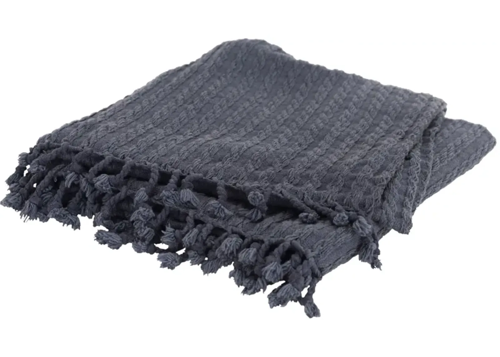 Cable Knit Blue Throw