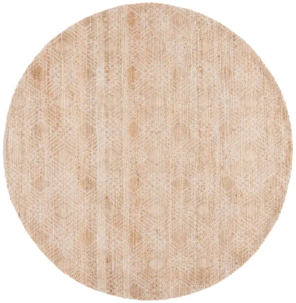 NATURAL FIBER Hand loomed 7' x 7' Round area rug