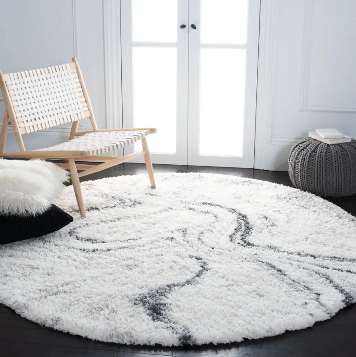 FONTANA SHAG Round Power Loomed 8' X 8' Round Rug