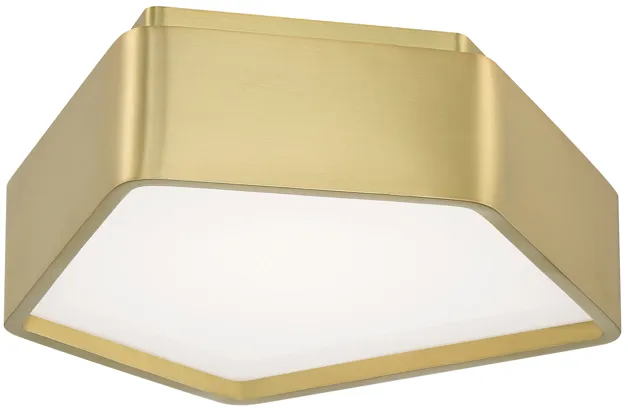 Fenway Flush Mount Light - Satin Brass