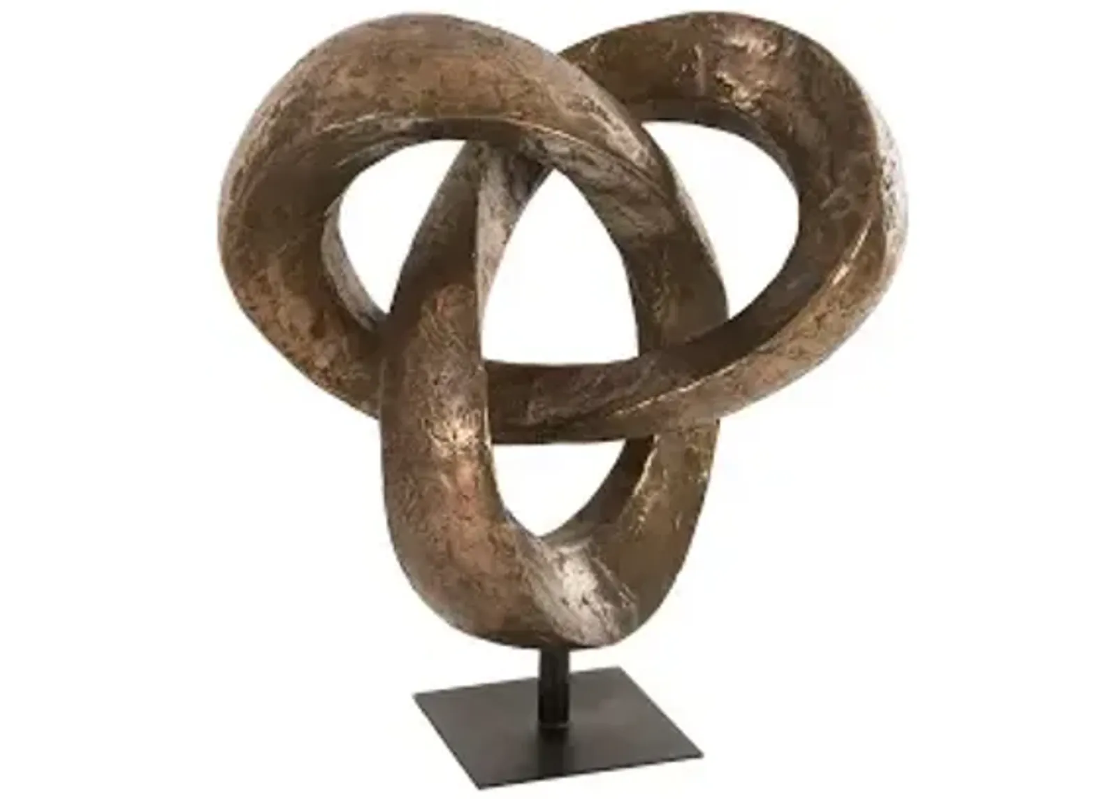 trifoil sculpture, bronze