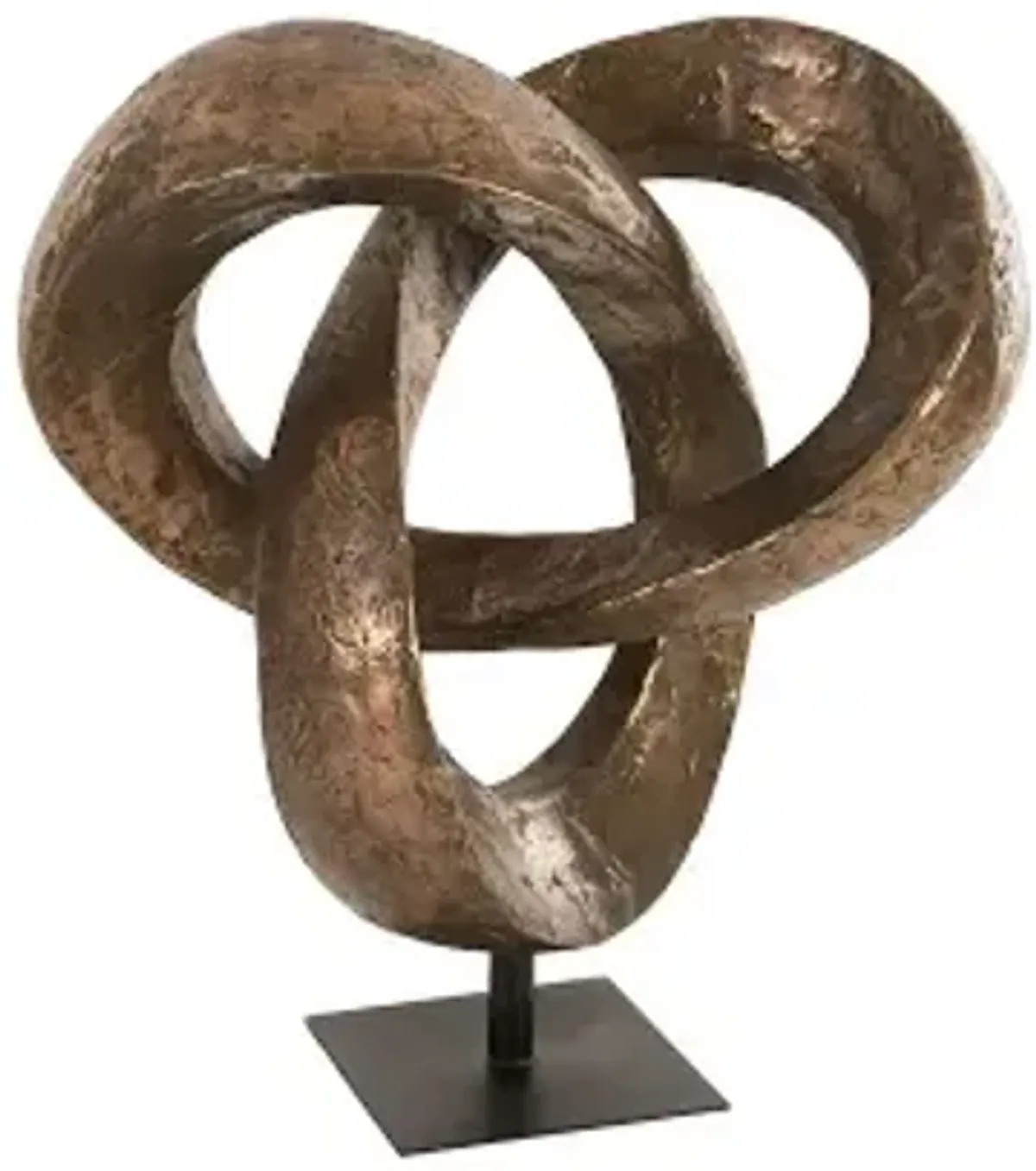 trifoil sculpture, bronze