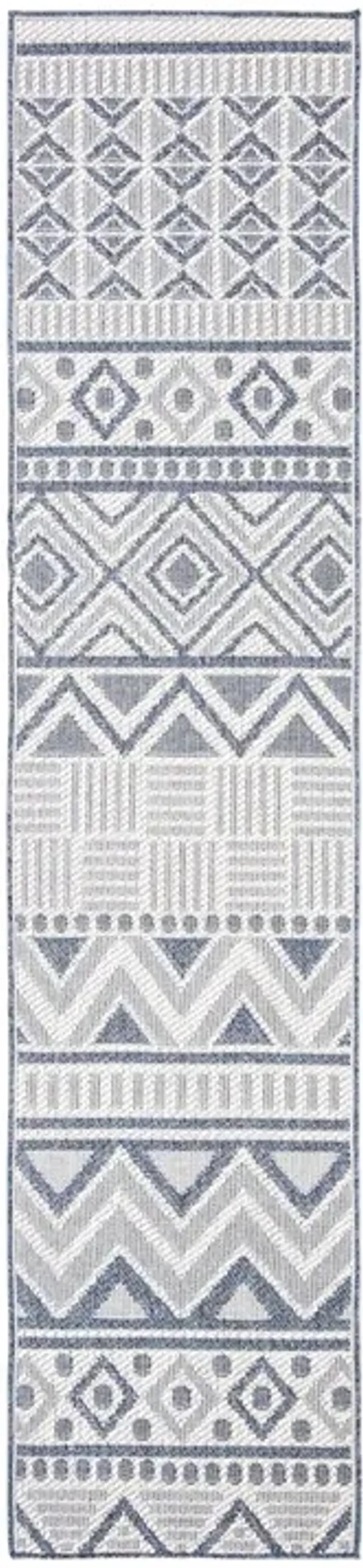 Safavieh BERMUDA 800 Collection BMU818A-28 Cream / Navy 2' X 8'