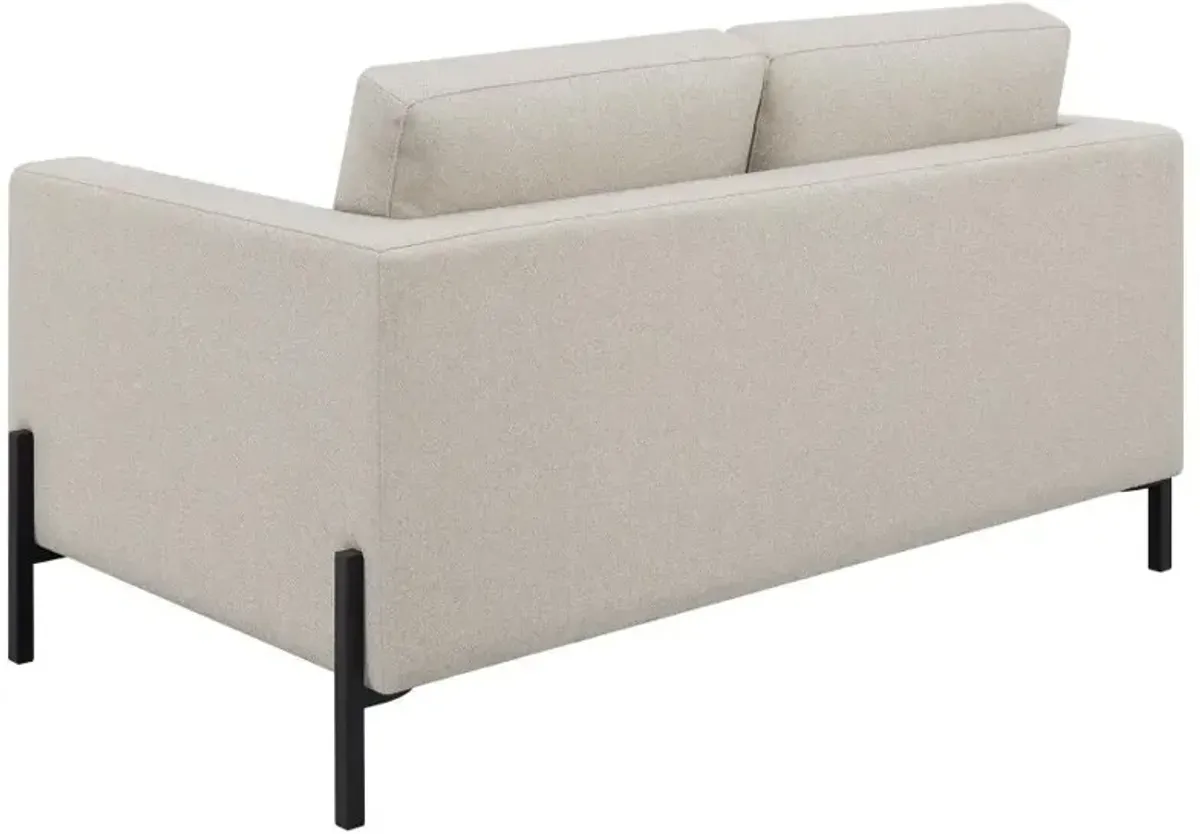 Tilly 2-piece Upholstered Track Arms Sofa Set Oatmeal