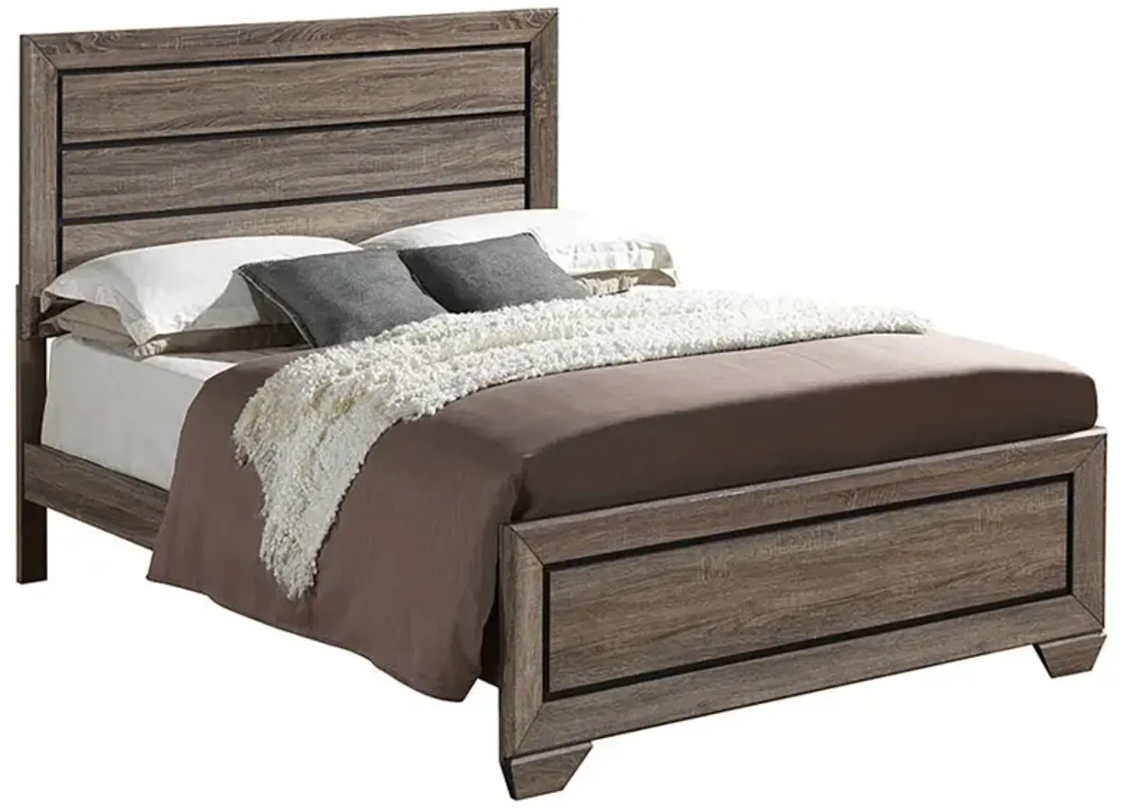 Kauffman Bedroom Set with High Straight Headboard