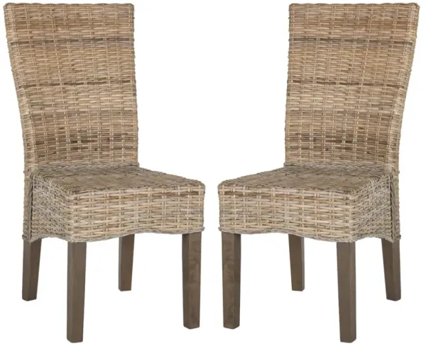 OZIAS 19''H WICKER DINING CHAIR - Set of 2