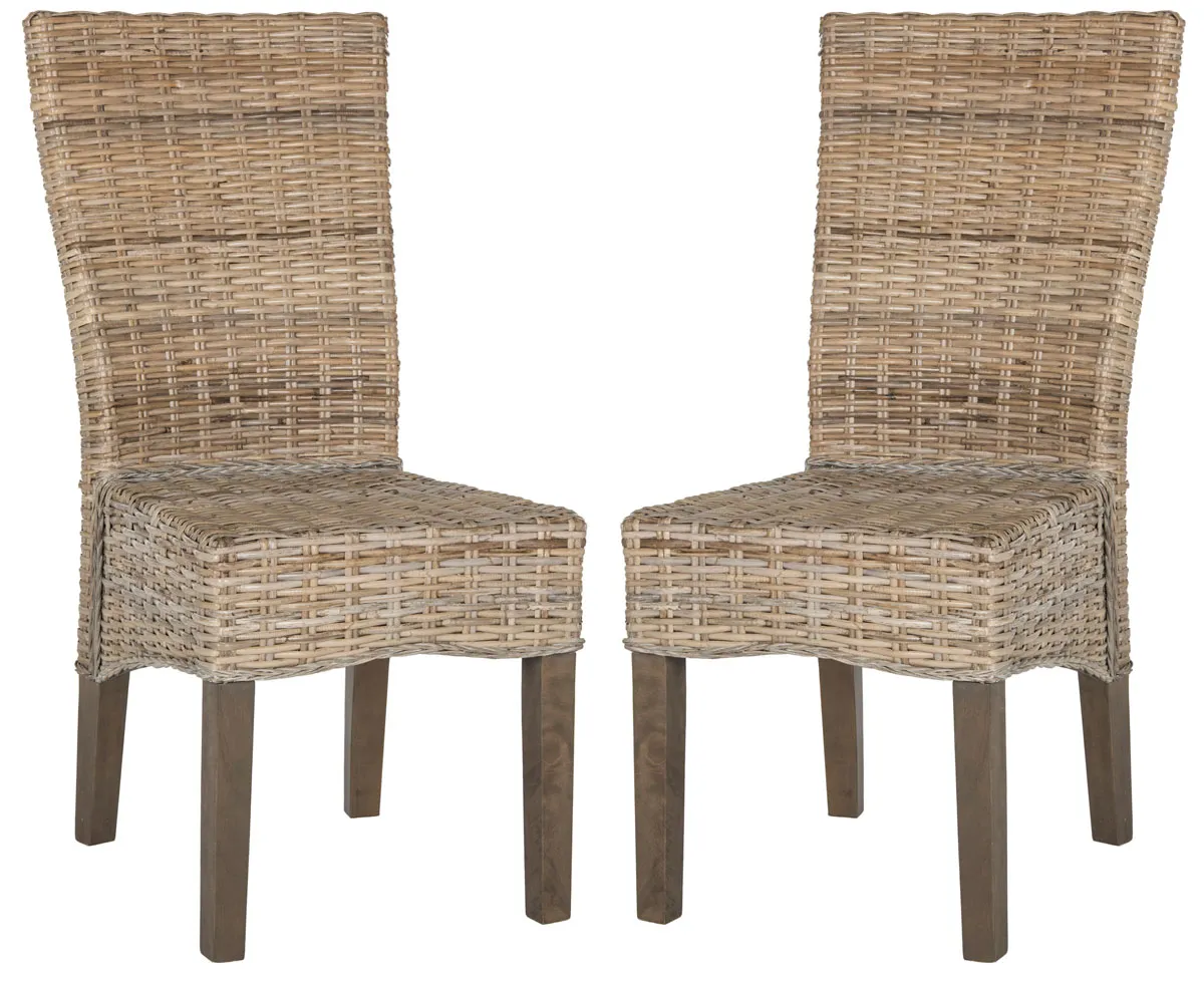 OZIAS 19''H WICKER DINING CHAIR - Set of 2