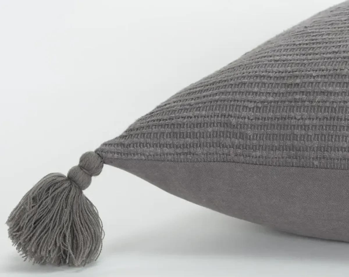 Solid Stripe Gray Pillow