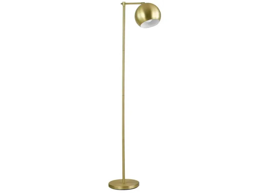 Linnea 1-light Dome Shade Floor Lamp Brass