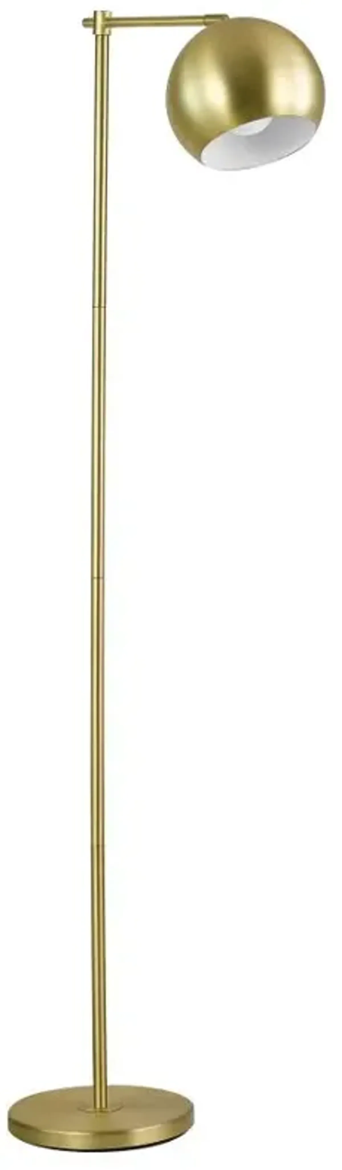 Linnea 1-light Dome Shade Floor Lamp Brass