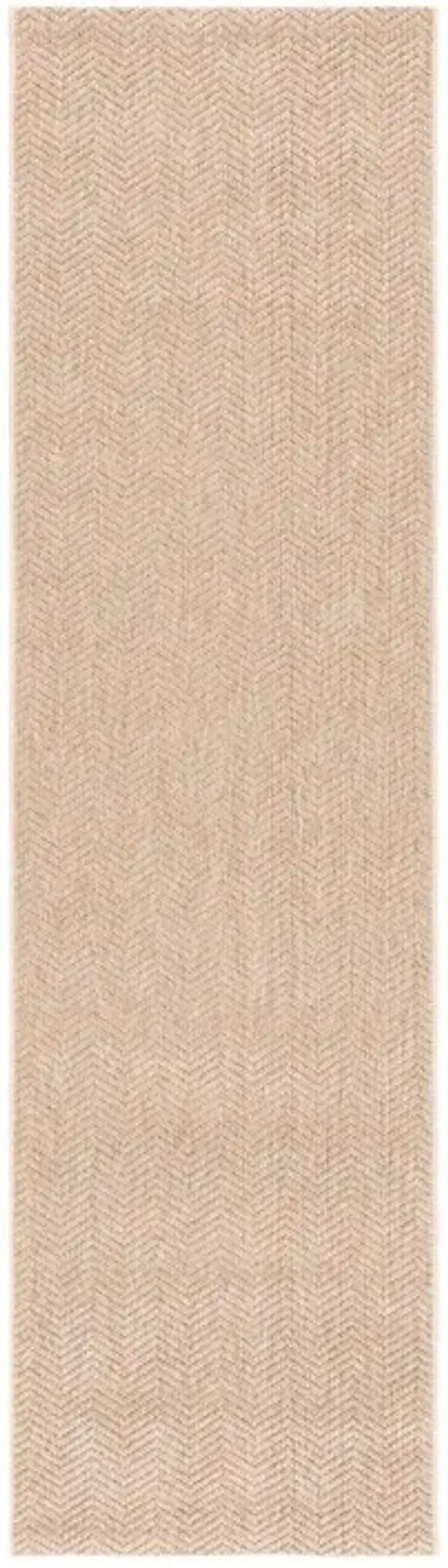 SISAL ALL-WEATHER 402 Beige 2'-2' X 8' Runner Rug