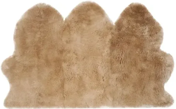 SHEEP SKIN 121 Beige 3' X 5' Small Rectangle Rug