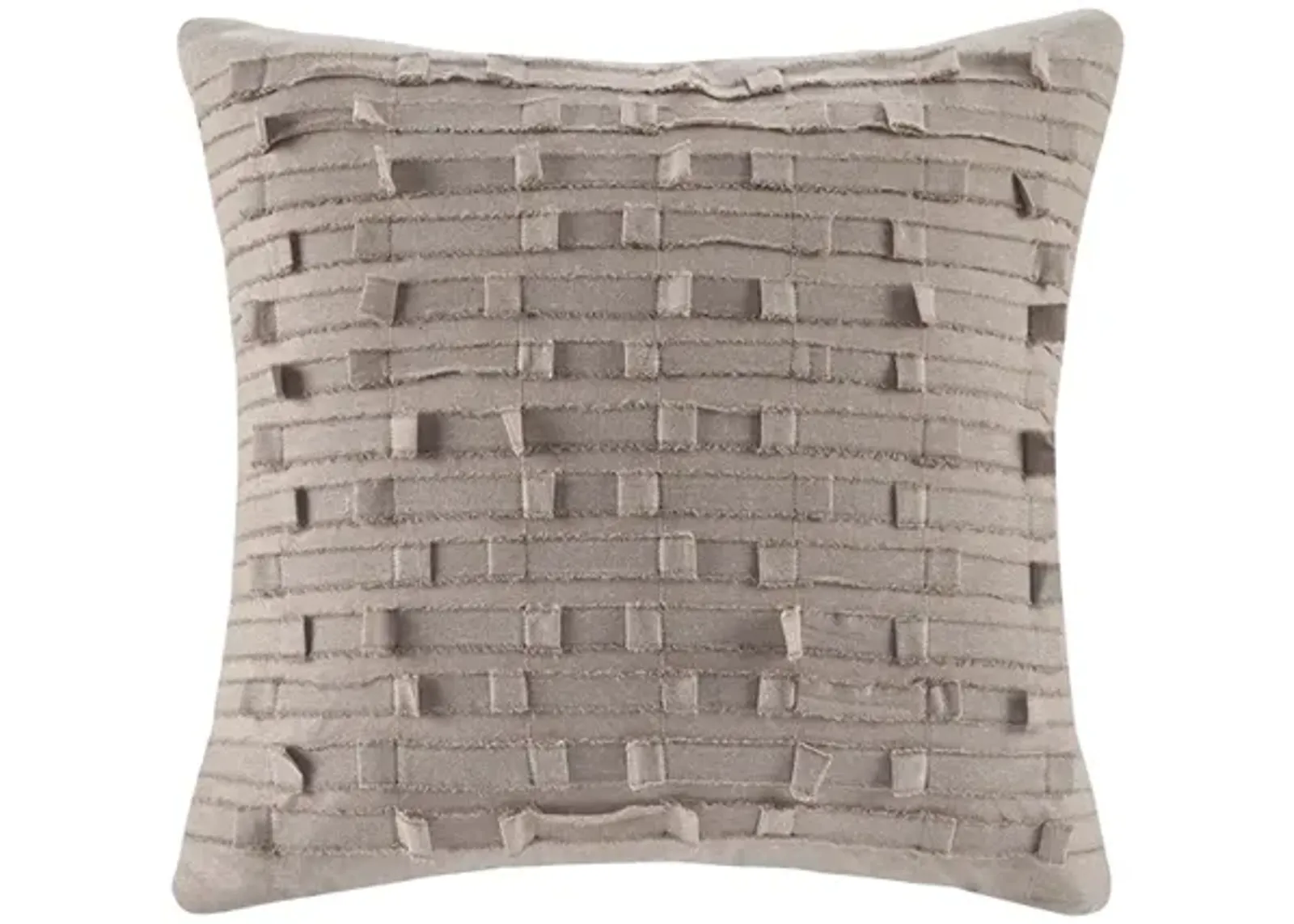 INK+IVY Kerala Taupe Cotton Square Pillow