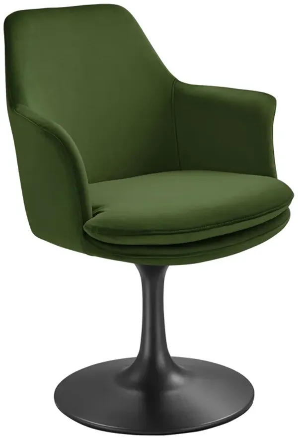 Lippa Swivel Dining Performance Velvet Armchair by Modway