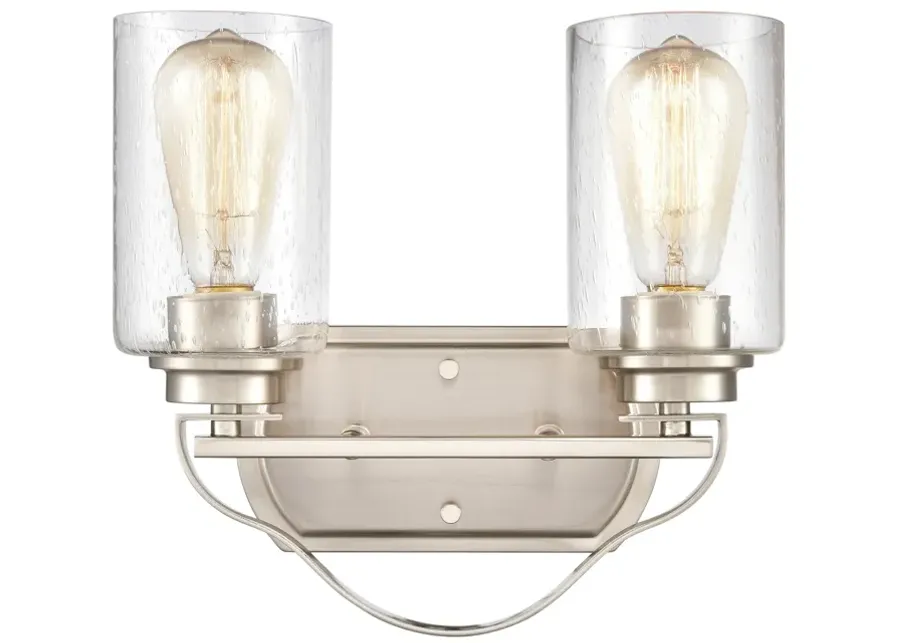 Market Square 12" Wide 2-Light Vanity Light - Brushed Nickel