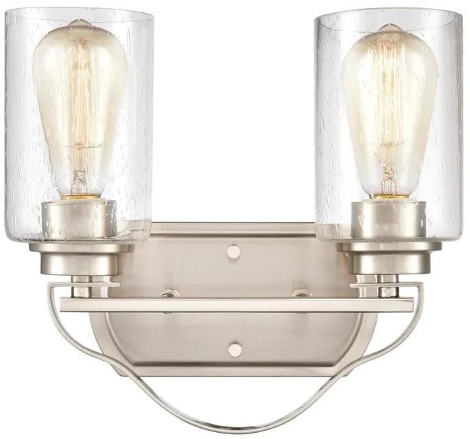 Market Square 12" Wide 2-Light Vanity Light - Brushed Nickel