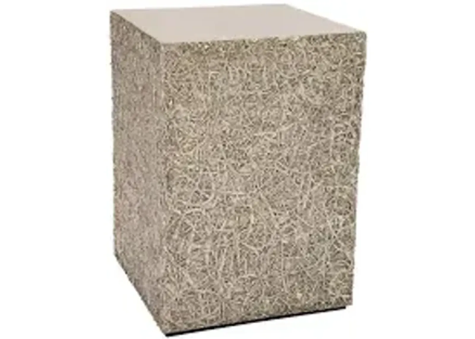 string theory pedestal, silver leaf, sm