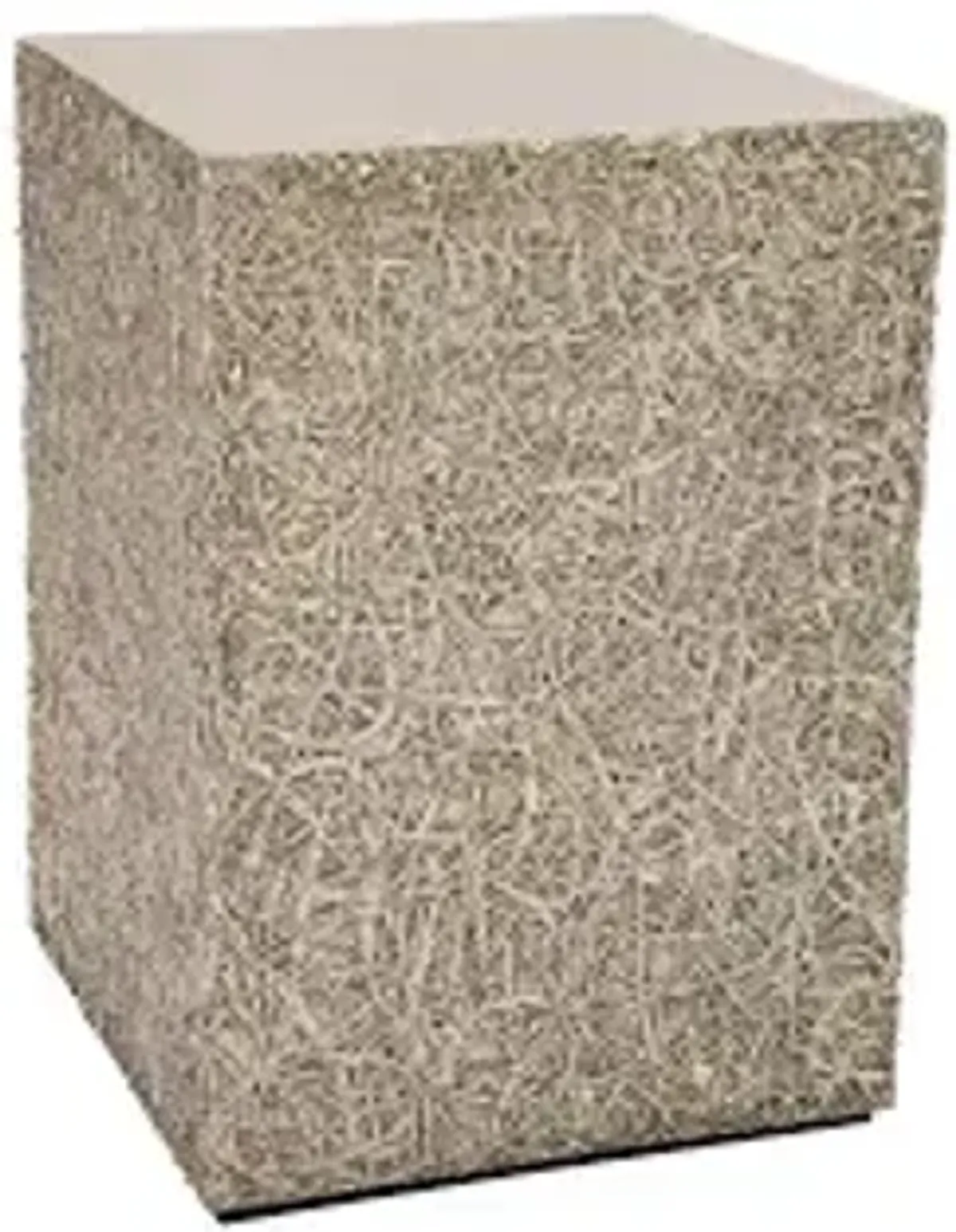 string theory pedestal, silver leaf, sm