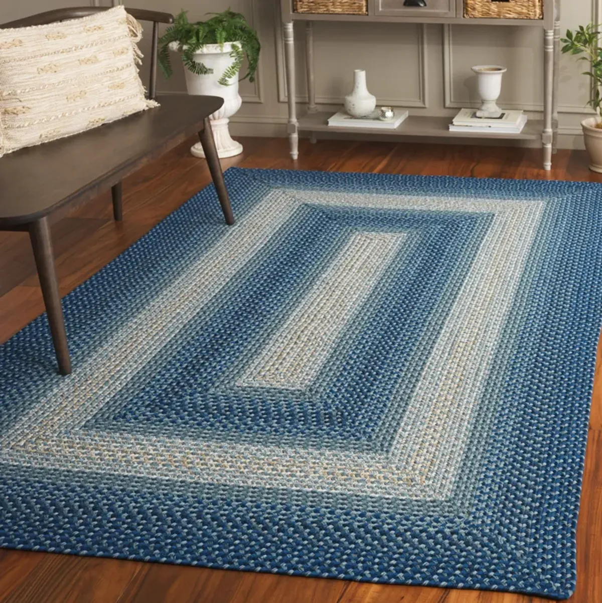 BRAIDED Hand Woven 2' x 4' area rug