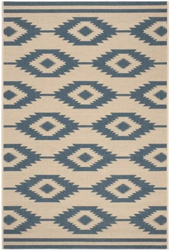 BEACH HOUSE Collection BHS171M-28 Blue / Creme 2'-2" X 8'