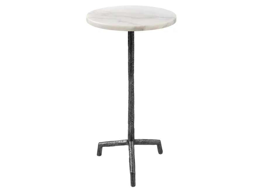 Puritan White Marble Drink Table