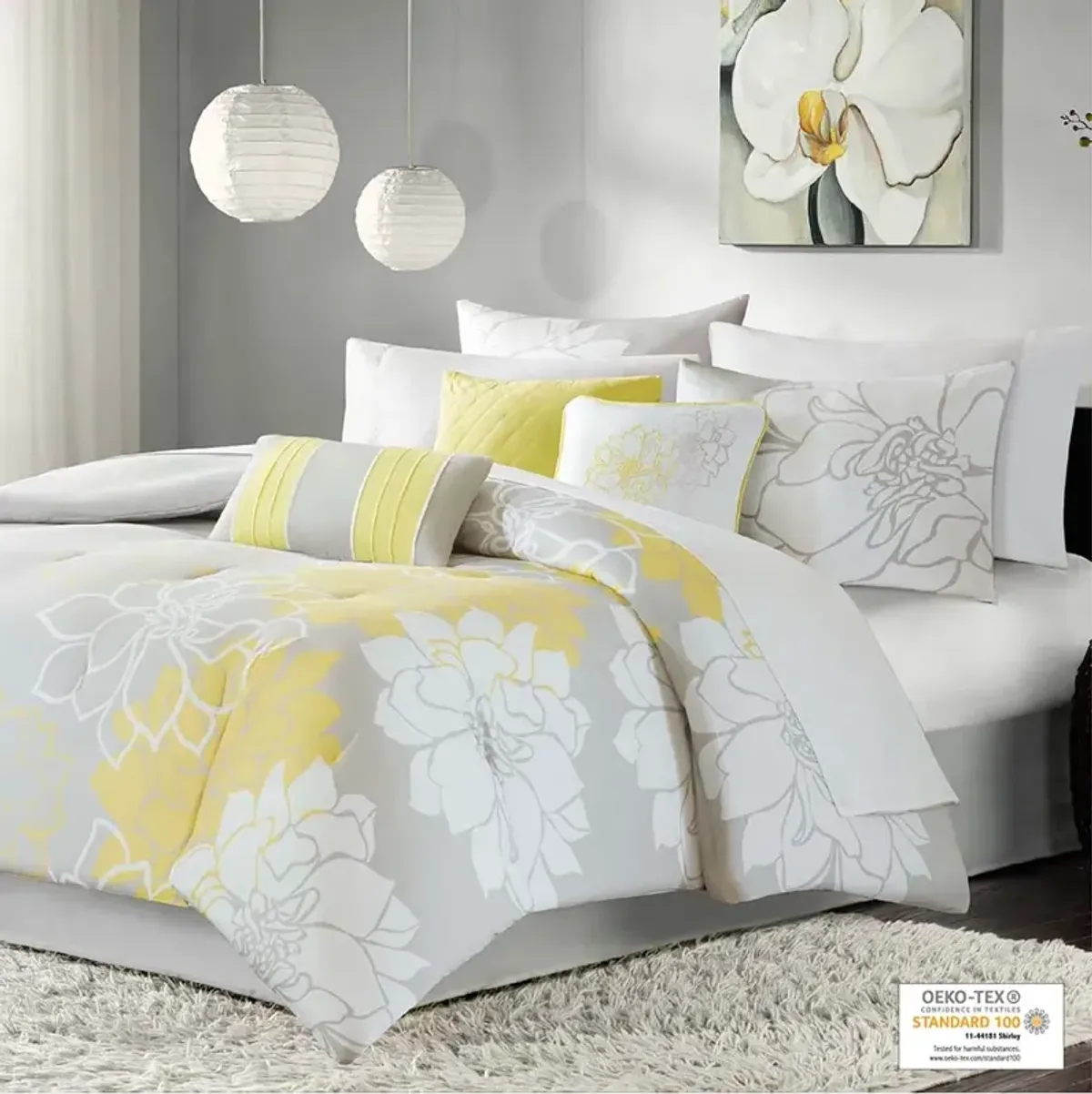 Madison Park Lola Yellow Comforter Set