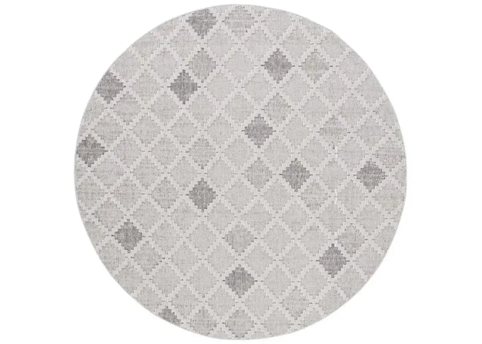 GLOBAL 408 Grey  6'-7' X 6'-7' Round Round Rug