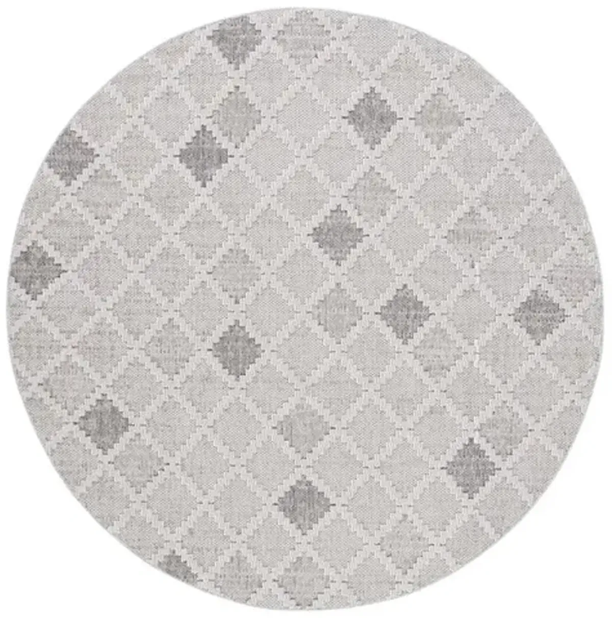 GLOBAL 408 Grey  6'-7' X 6'-7' Round Round Rug