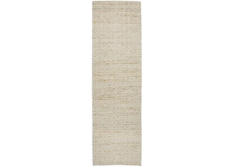 Ellington Natural  pattern  Jute / Wool  2'6" x 8' Runner Rug