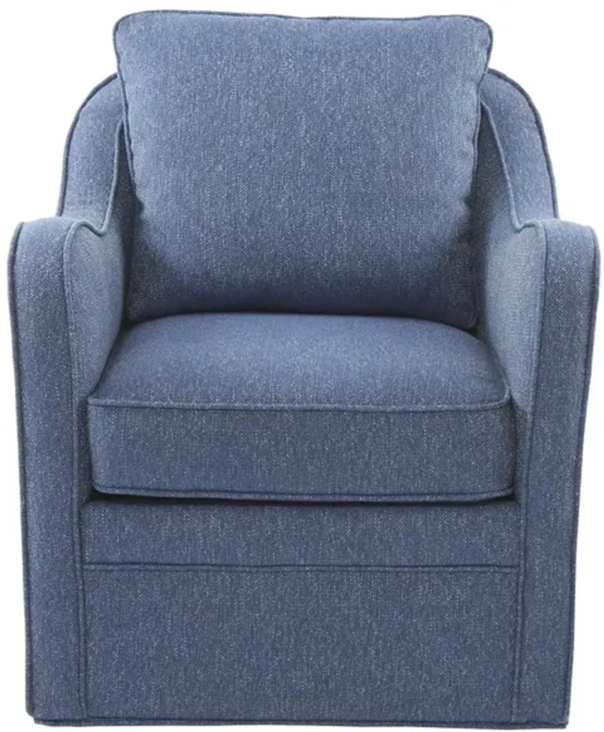 Madison Park Brianne Navy Wide Seat Swivel Arm Chair