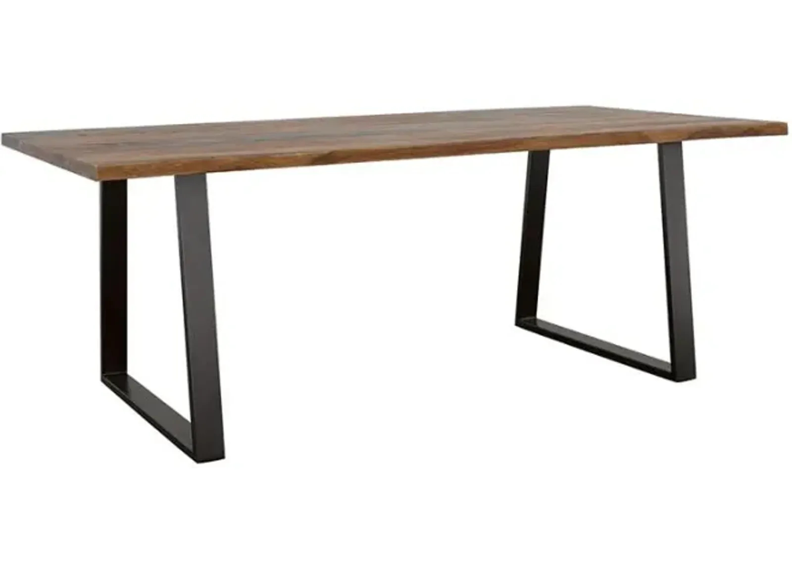 Alana Live Edge Dining Table Grey Sheesham And Black