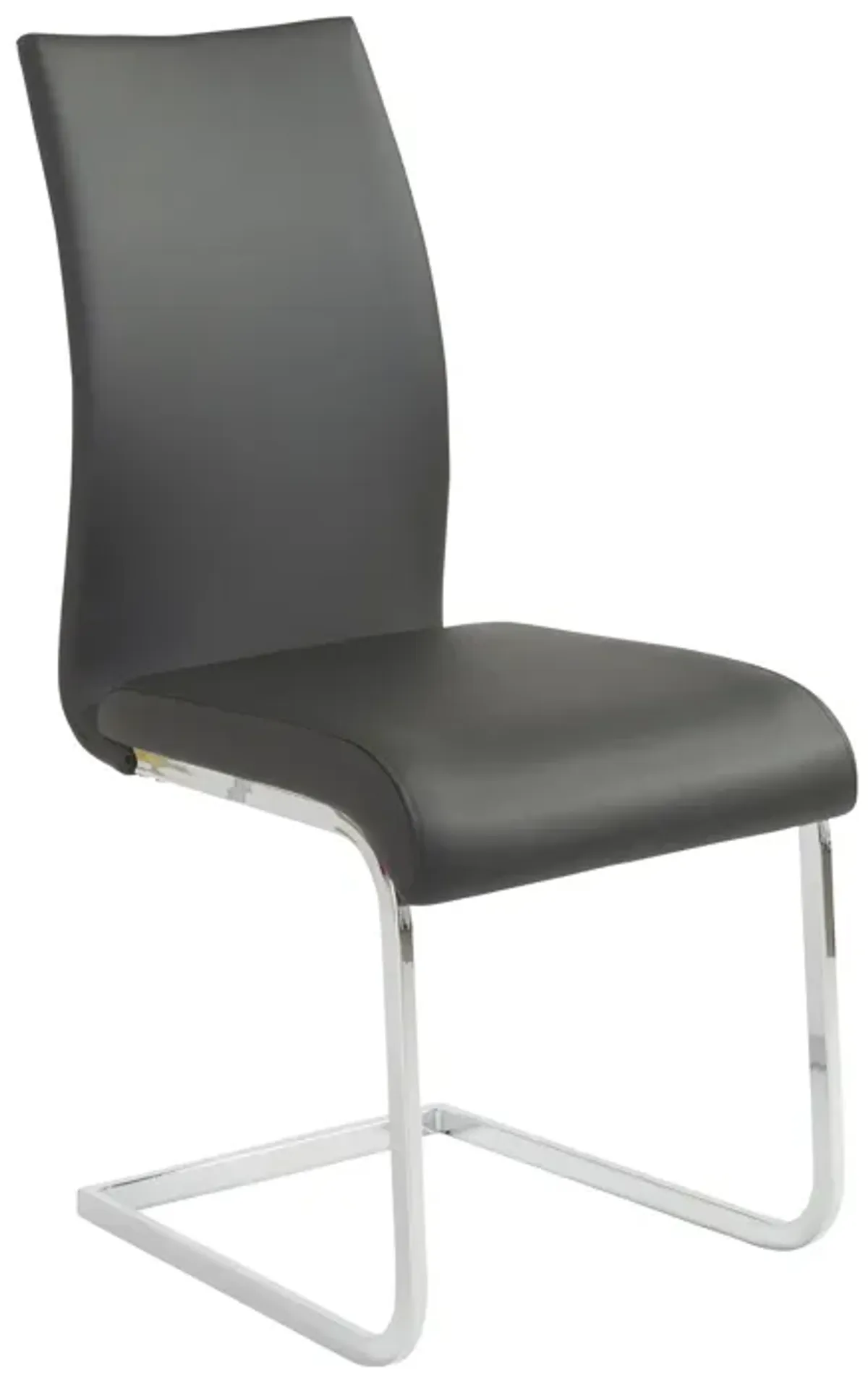 Epifania Dining Chair in Black with Chrome Legs - Set of 4