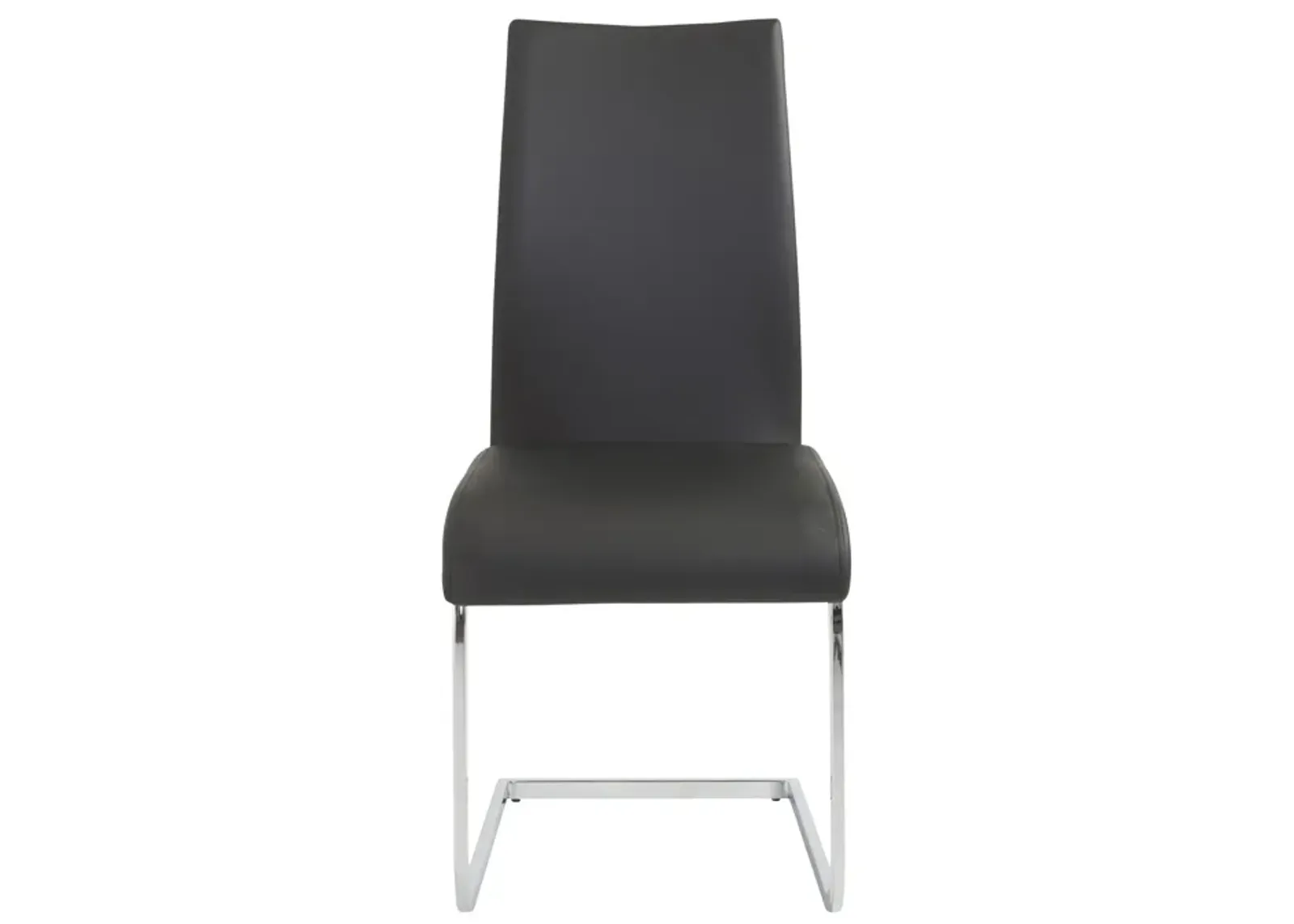 Epifania Dining Chair in Black with Chrome Legs - Set of 4