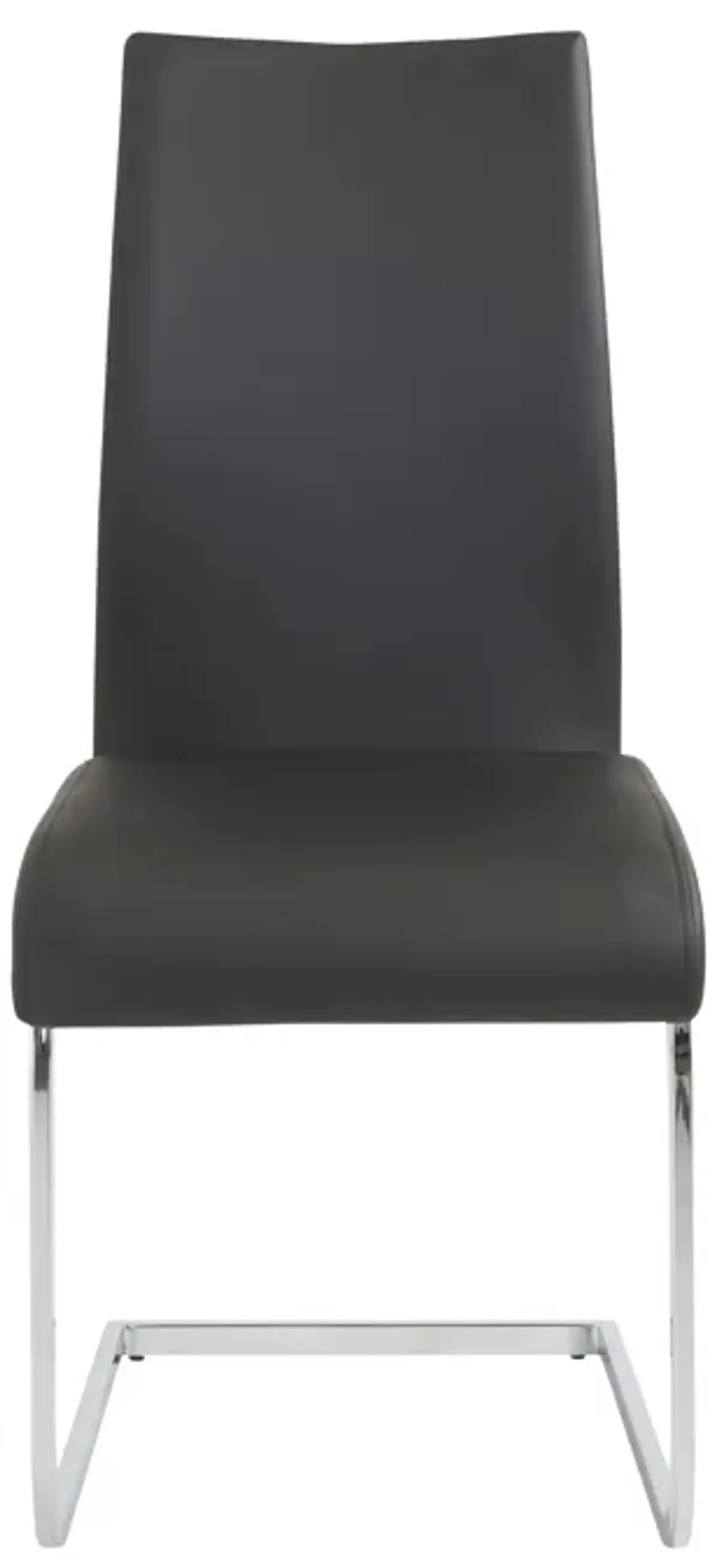 Epifania Dining Chair in Black with Chrome Legs - Set of 4