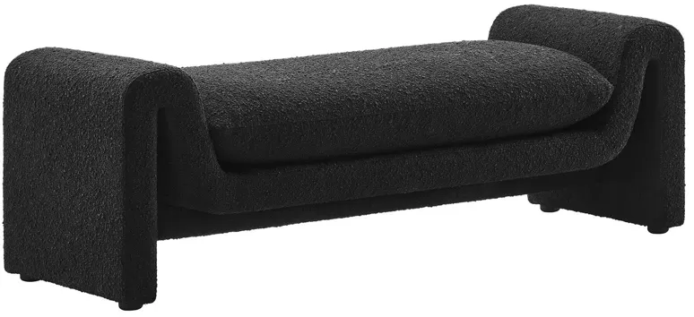 Waverly Boucle Fabric Bench