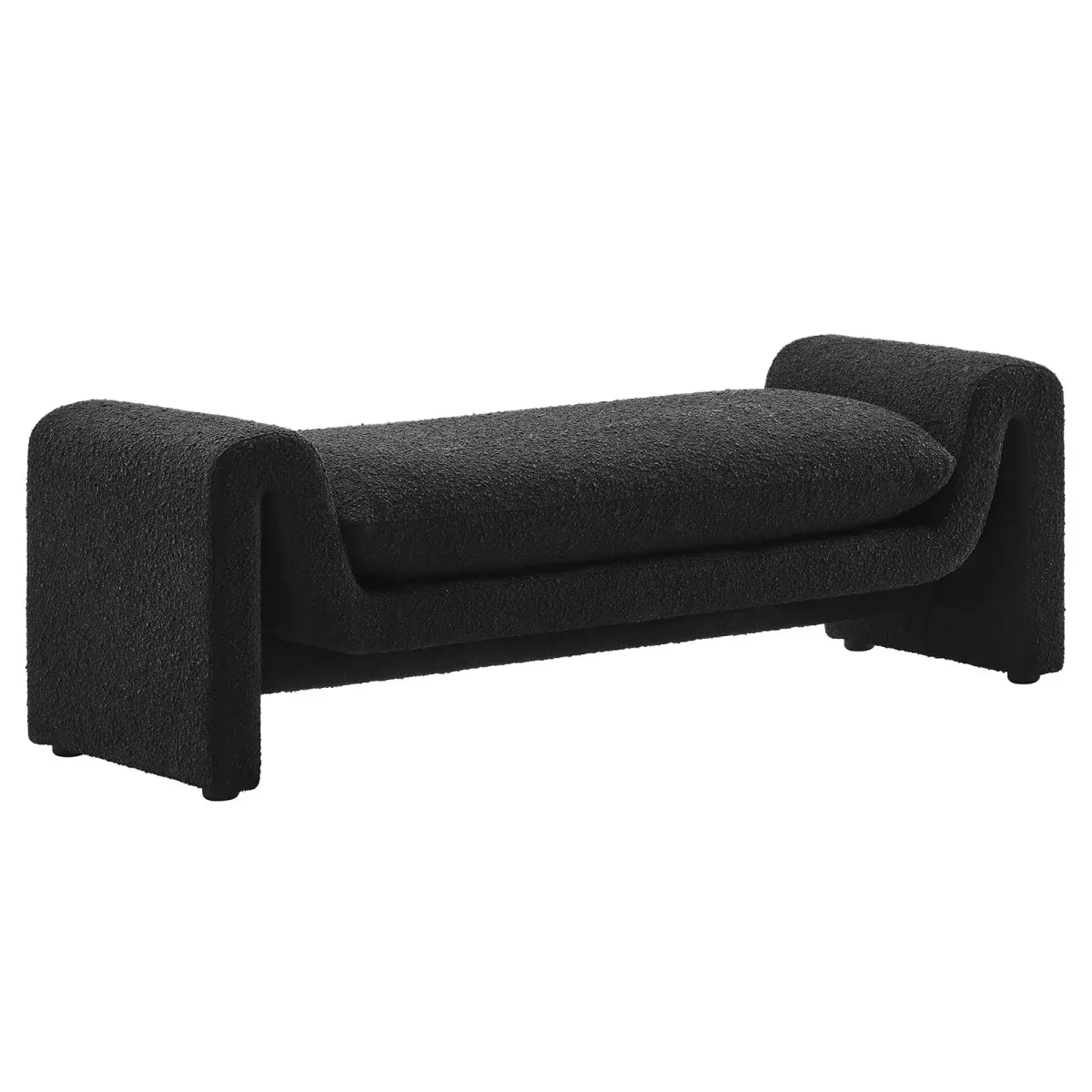 Waverly Boucle Fabric Bench