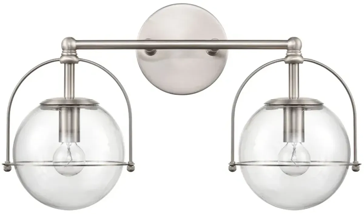 Langford 17" Wide 2-Light Vanity Light - Satin Nickel