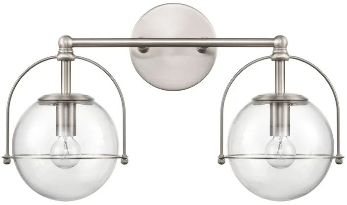 Langford 17" Wide 2-Light Vanity Light - Satin Nickel