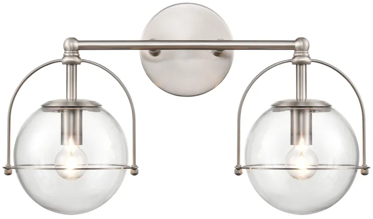 Langford 17" Wide 2-Light Vanity Light - Satin Nickel