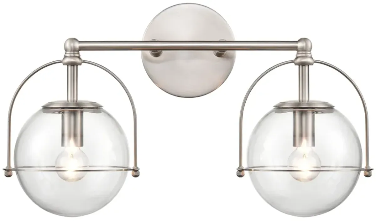 Langford 17" Wide 2-Light Vanity Light - Satin Nickel