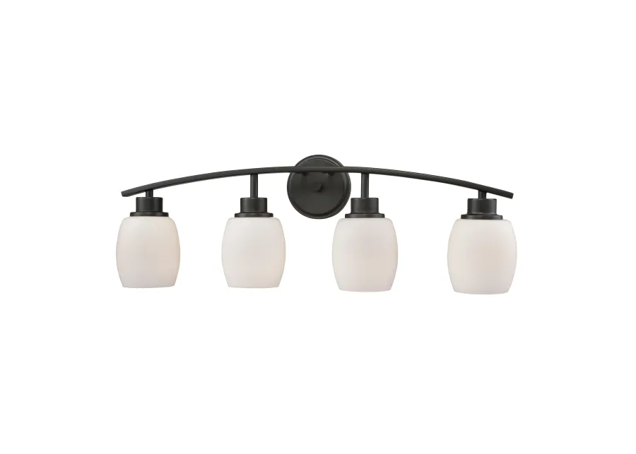 Casual Mission 28" Wide 4-Light Vanity Light - Oil Rubbed Bronze