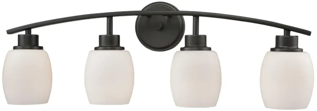 Casual Mission 28" Wide 4-Light Vanity Light - Oil Rubbed Bronze