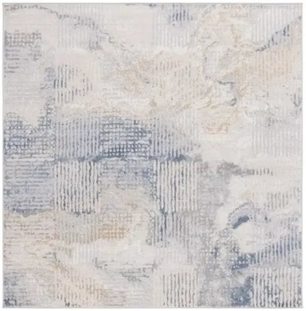 PALMA 350 Blue 6'-7' X 6'-7' Square Square Rug