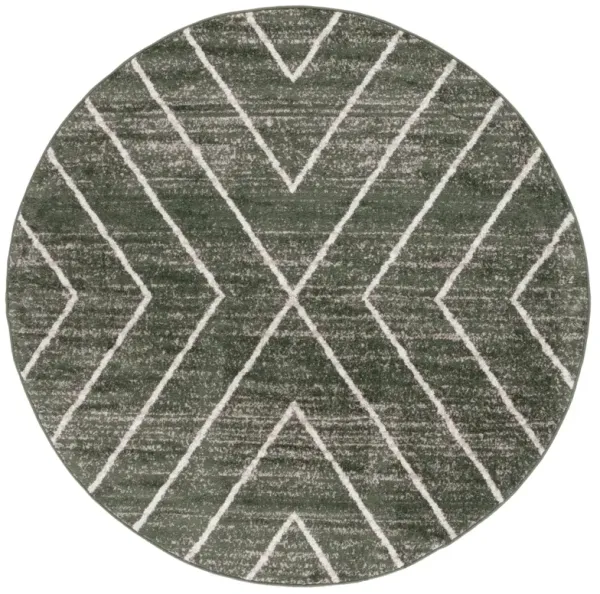 ADIRONDACK 251 DARK GREEN  6' x 6' Round Round Rug