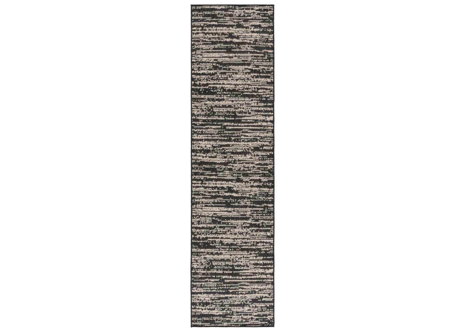 BEACH HOUSE 424 BLACK  2' x 8' Runner Rug