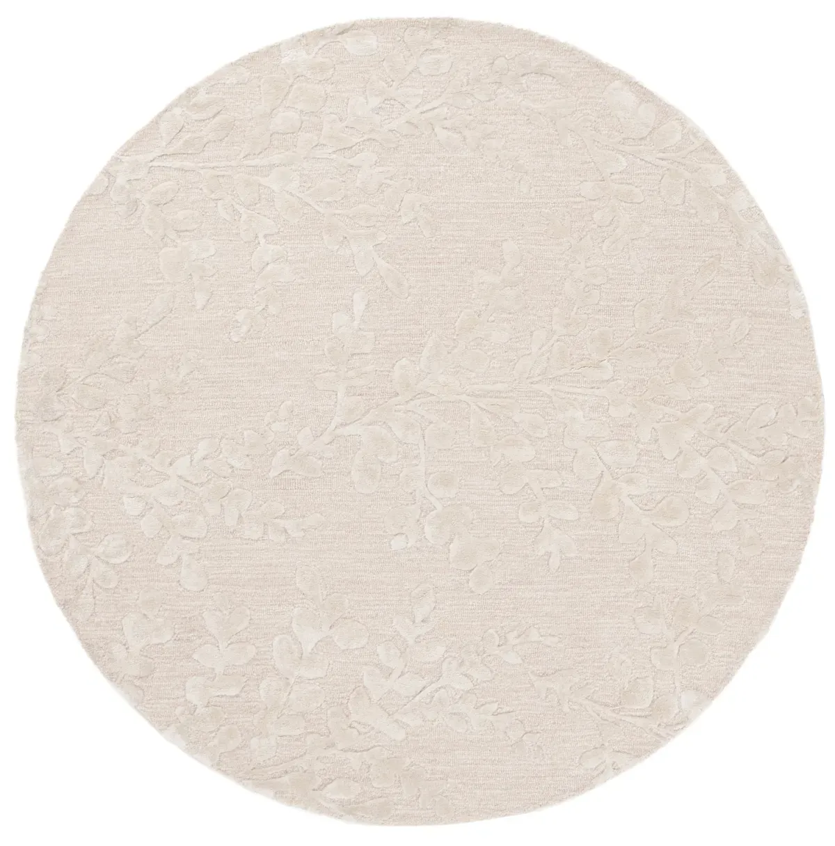 GLAMOUR 541 BEIGE 6' x 6' Round Round Rug